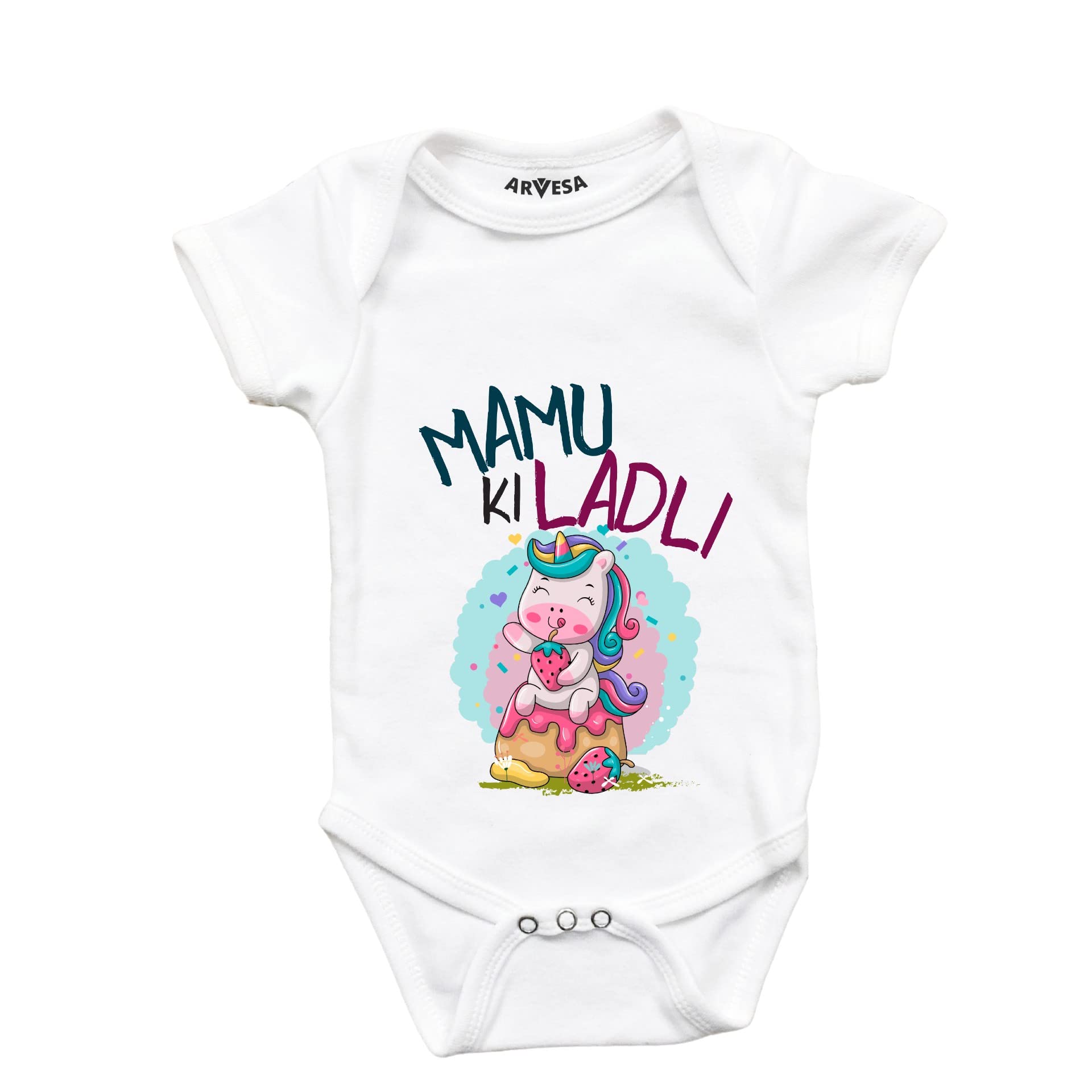 ARVESA Mamu Ki Ladli Romper R-1172, Special surprise for Mamu Baby Clothes