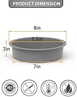 Vista 2 de Molde redondo de silicona para tartas de 7 pulgadas, 2 moldes de silicona de 7 pulgadas para hornear pasteles de plátano, mousses