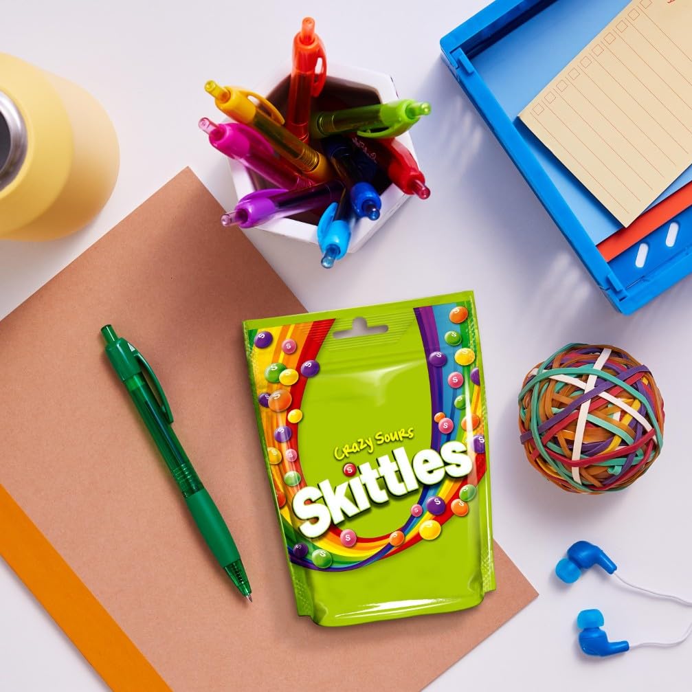 Skittles Caramelos ácidos Masticables en Bolitas de frutas (pack de 15 x 152g)