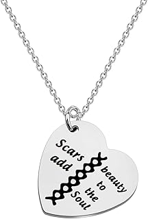 قلادة القلب المكسورة من بوبوونا تضيف الجمال إلى الروح، مجوهرات مخيطة على شكل قلب هدية للتعافي