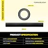 TerraBloom Flexible 4 Inch Ducting - Black 8 Feet Flex Aluminum Duct with 2 Clamps 4 Layer HVAC Ventilation Air Hose - Great For Grow Tents, Dryer Rooms, House Vent Register Lines