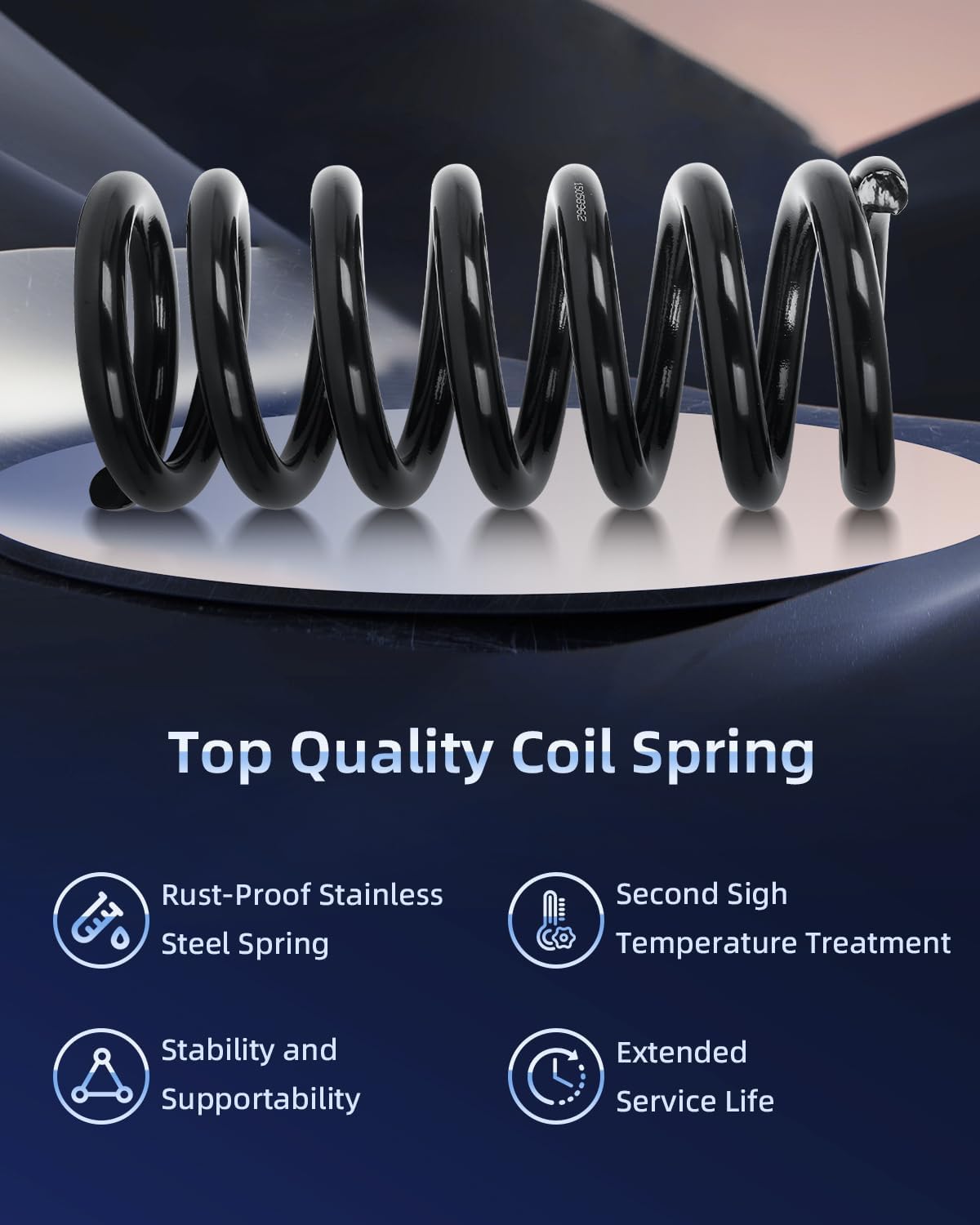 ECCPP Coil Springs Suspension Coil Spring Set for 2010-2017 for Volvo XC60 Coil Springs for 31304156 2PCS Rear Coil Springs