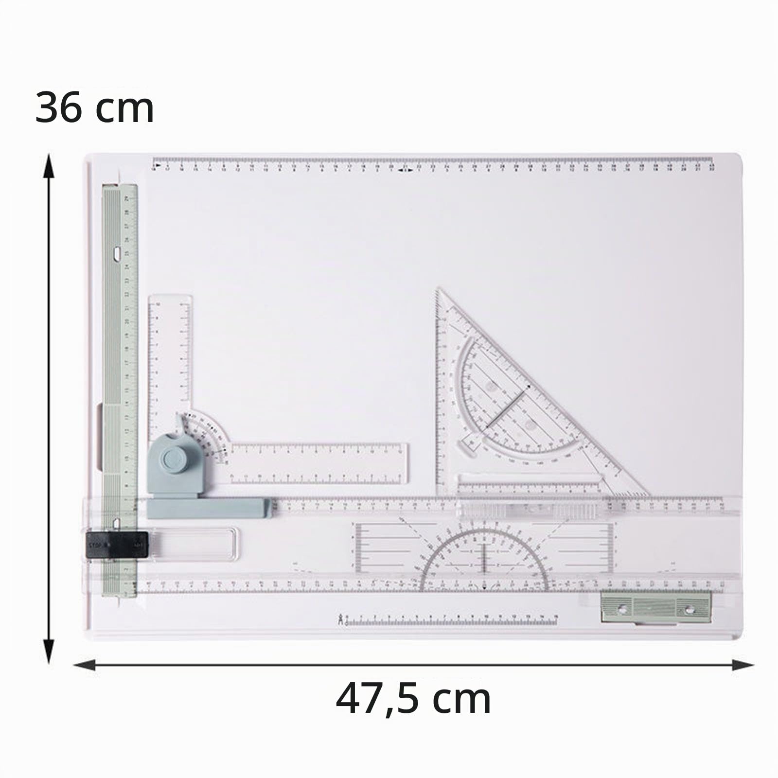 F Fityle Planche à Dessin A3, Planche à Dessin architecturale Graphique Portable avec règle coulissante à Mouvement parallèle, Planche à Dessin, Table à Dessin