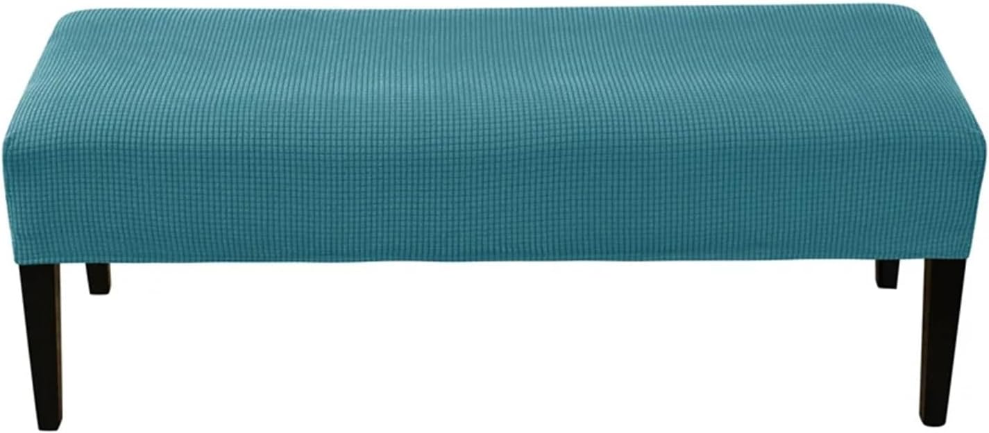 Bench Cushion Cover 1pc Elastic Ottoman Cover Rectangle All-Inclusive Stool Covers Solid Piano Bench Seat Anti-Dirty Removable Home Decor(B5 Bench seat Cover)
