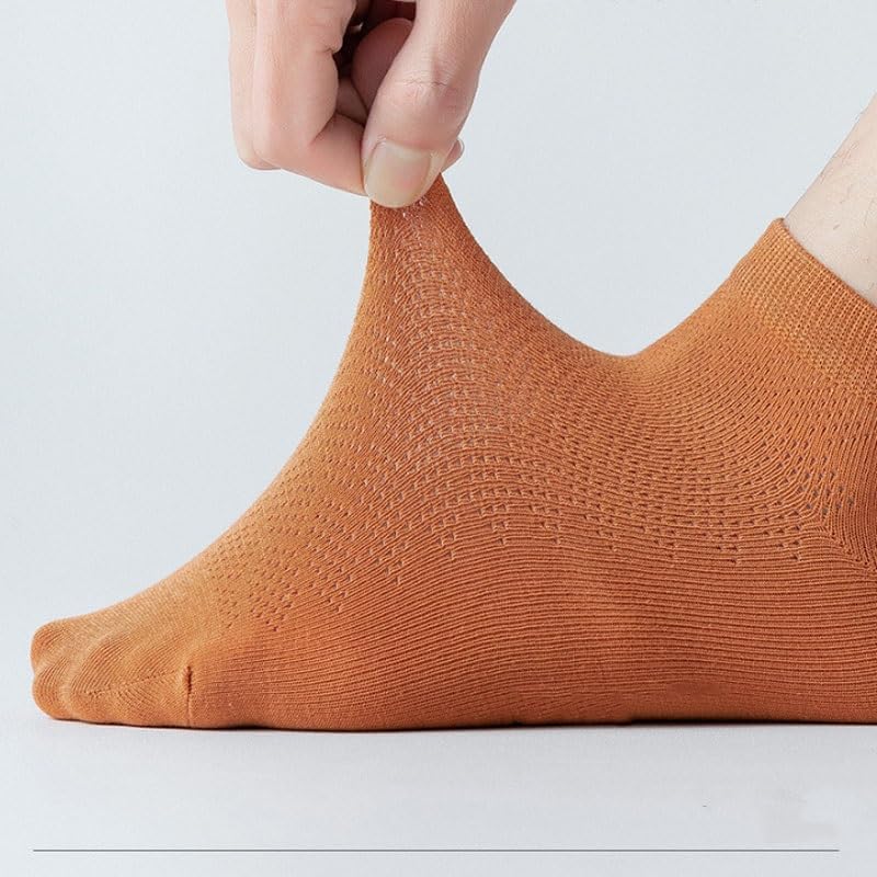 Men's Thin Short Tube Socks Solid Color Boneless Casual Sockss The Cotton Mesh Absorbs Sweatsocksing