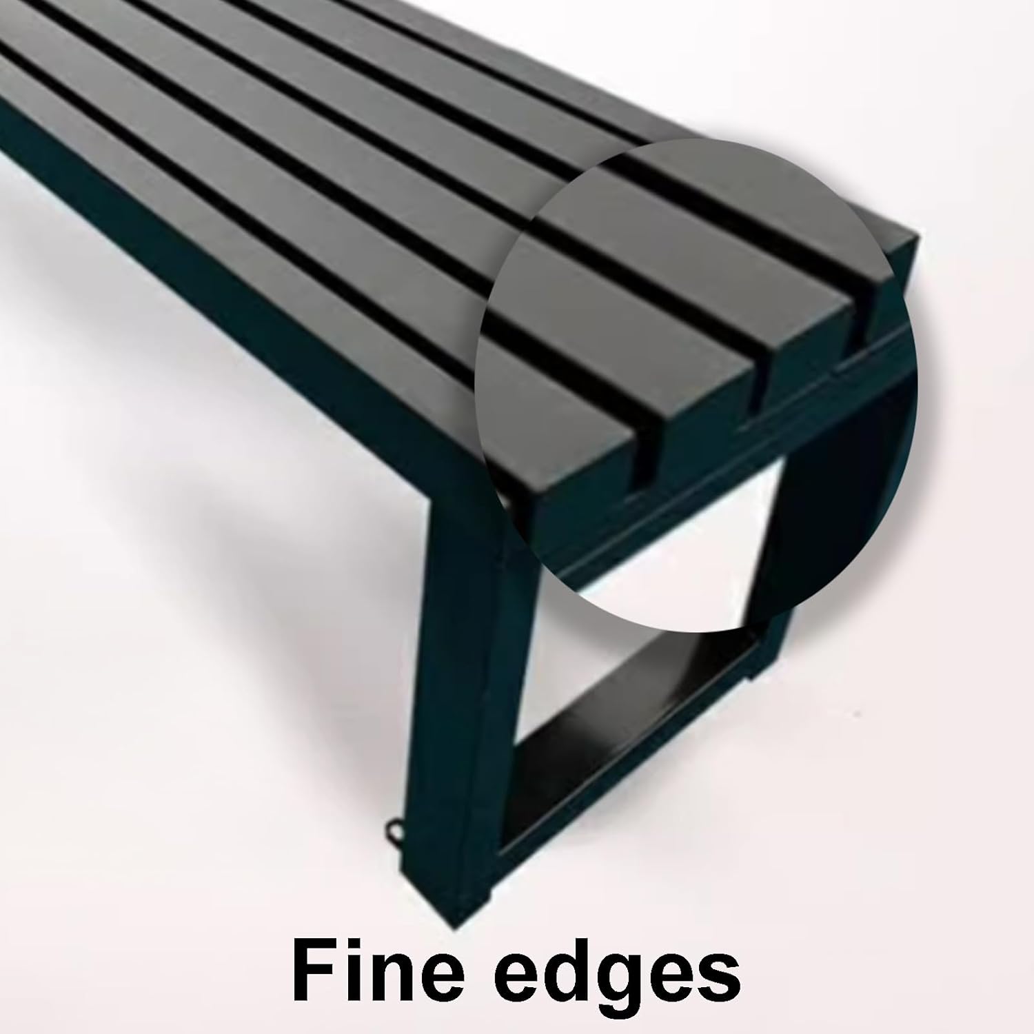 Garden Bench, Park Benches, Porch Bench Seat, Outdoor Seating Furniture Lounge, Patio Benches for Outdoors Weatherproof Galvanized Steel for Deck, Entryway, Backyard(Black,100x40x45cm)