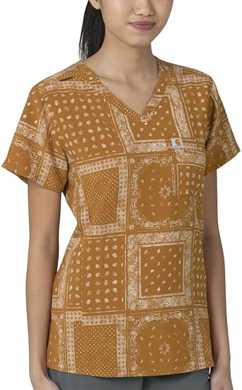 Carhartt Scrubs C13014 Womens Force Cross-Flex Modern Fit Tuck-in Pri