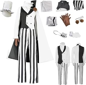 Nikolai Cosplay Costume Bungo Dogs Cosplay Costume Nikolai Cosplay Full Set White Halloween Outfit