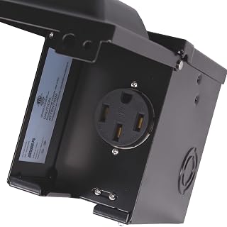 Journeyman-Pro 30/50 Amp 125/250 Volt RV Power Outlet Box, NEMA 14-50R Outdoor Electrical Receptacle Panel, for powering Your Camper, Travel Trailer, Motorhome, Electric Car (50 AMP -14-50R)