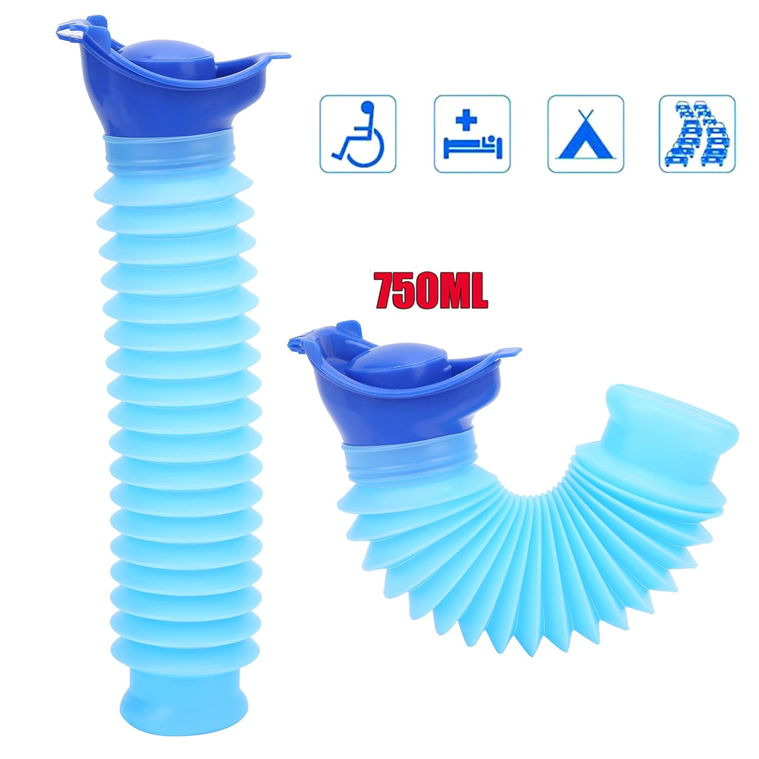 ELBME Healthcare® 750ml outdoor portable urine bottle, safe 750ml travel camping mini toilet renewable for fast practical driving for hiking for hiking.