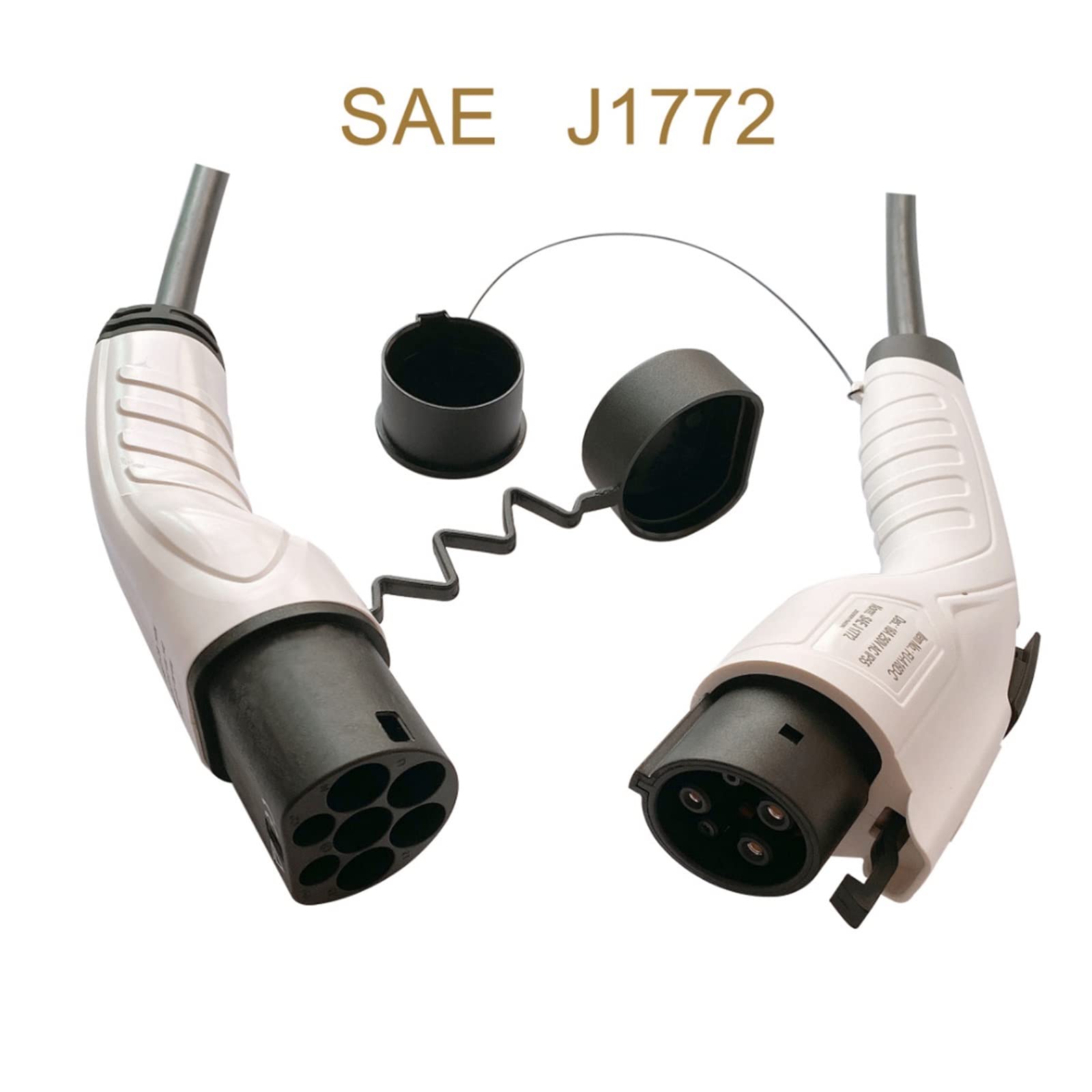 Cavo di Ricarica for Veicoli Elettrici 32A Adattatore EVSE EV SAE J1772 da Tipo 1 A Tipo 2 Ricarica Sicura(32A1phases)