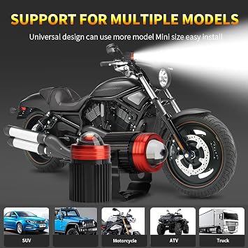 OPP ULITE Motorcycle Led Fog Lights 3000K Amber Yellow 6500K White Driving Light 24W 3000LM IP65 High Low Beam Avoiding Blinding Driver Spot Light DRL for Jeep Car SUV Truck ATV (Mini Fog-24W-M)