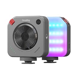 SMALLRIG P108 Neo Mini RGBWW Video Light, Portable Camera Light for Photography, Cold Shoe Light, CRI95+, 2700K-6500K, 1500mAh Battery, Fill Light Accessories for Content Creator, Nebula Gray - 5821