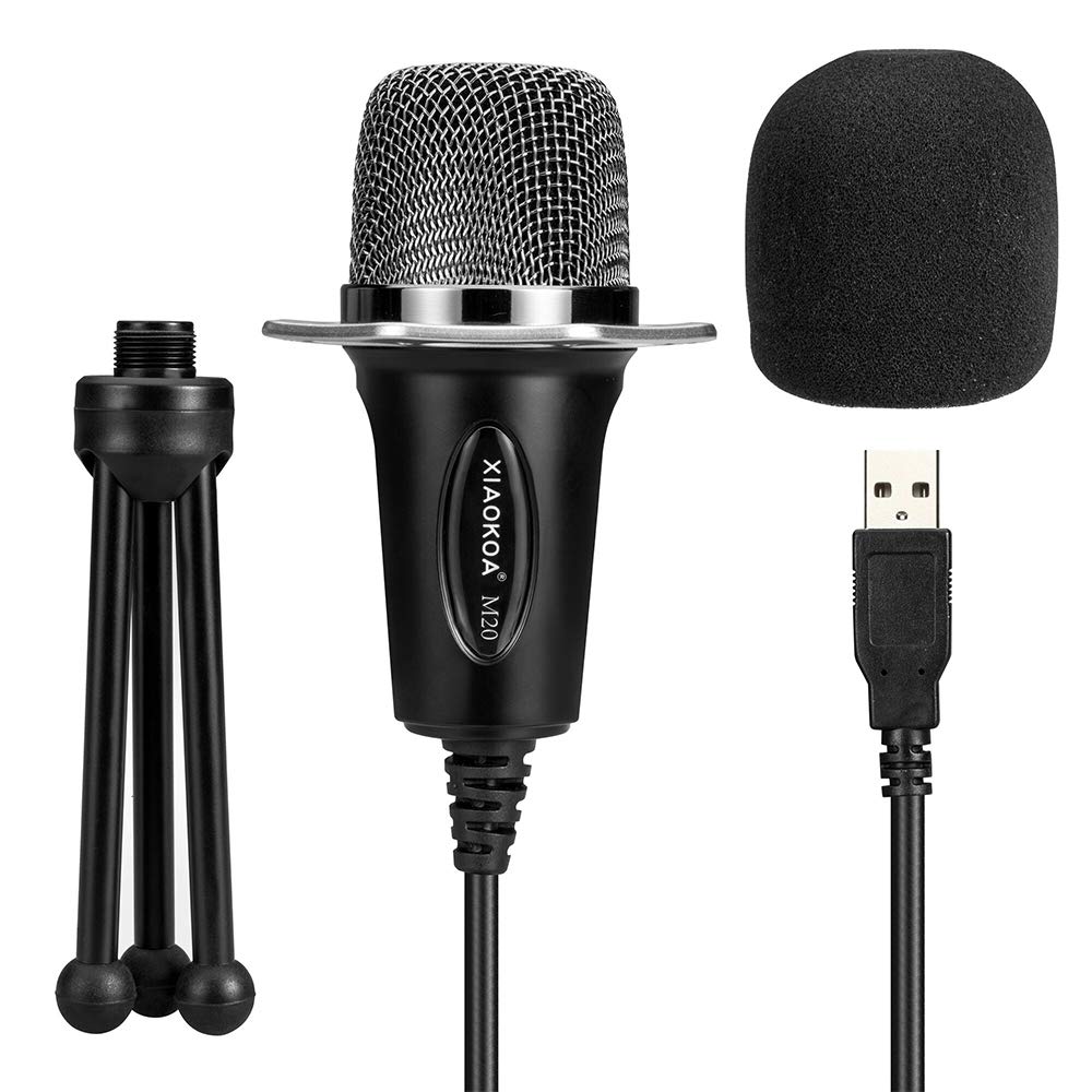 XIAOKOA Microfoon voor computer, USB-microfoon voor gaming opname