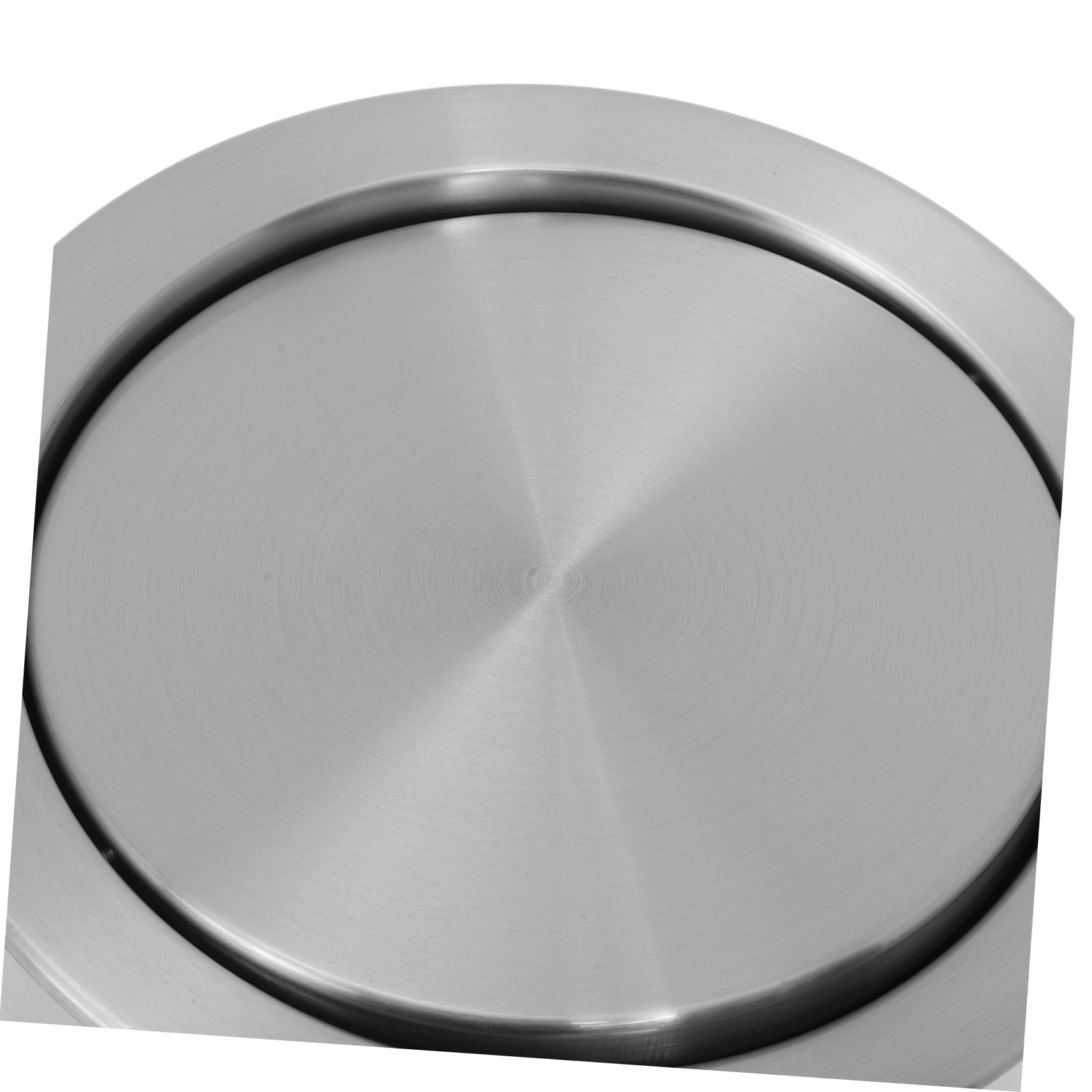 Cabilock Cubo de Basura de Acero Inoxidable Empotrado para Cocina con Diseño Ahorrador de Espacio y Tapa Abatible Redonda Moderno para Hogar y Restaurante