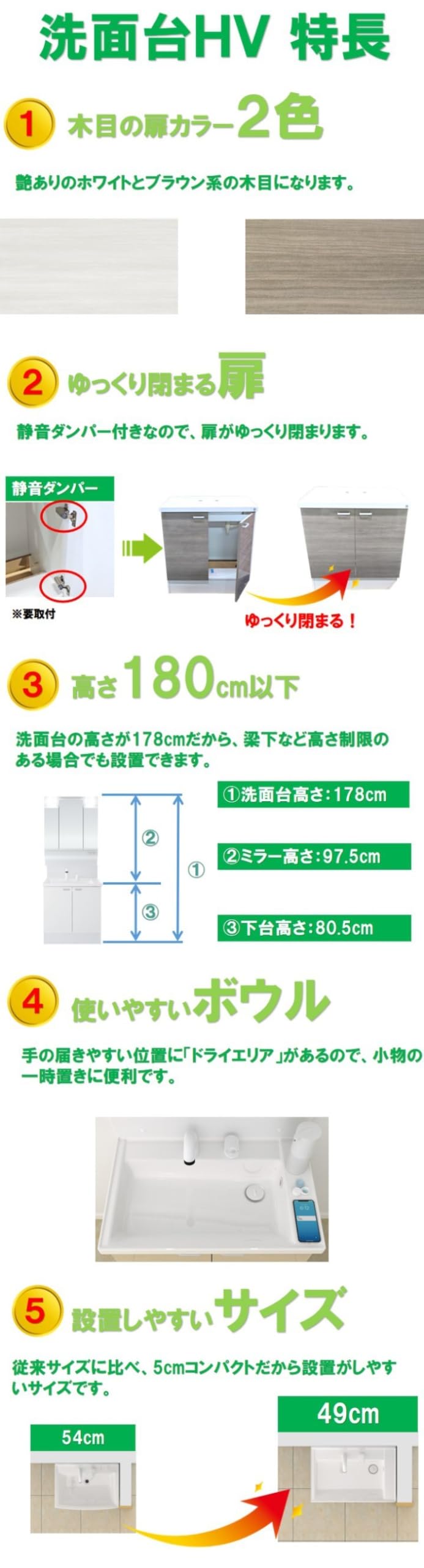Amazon.co.jp: 洗面化粧台 750 3面鏡 ホワイト木目柄 ゆっくり閉まる扉