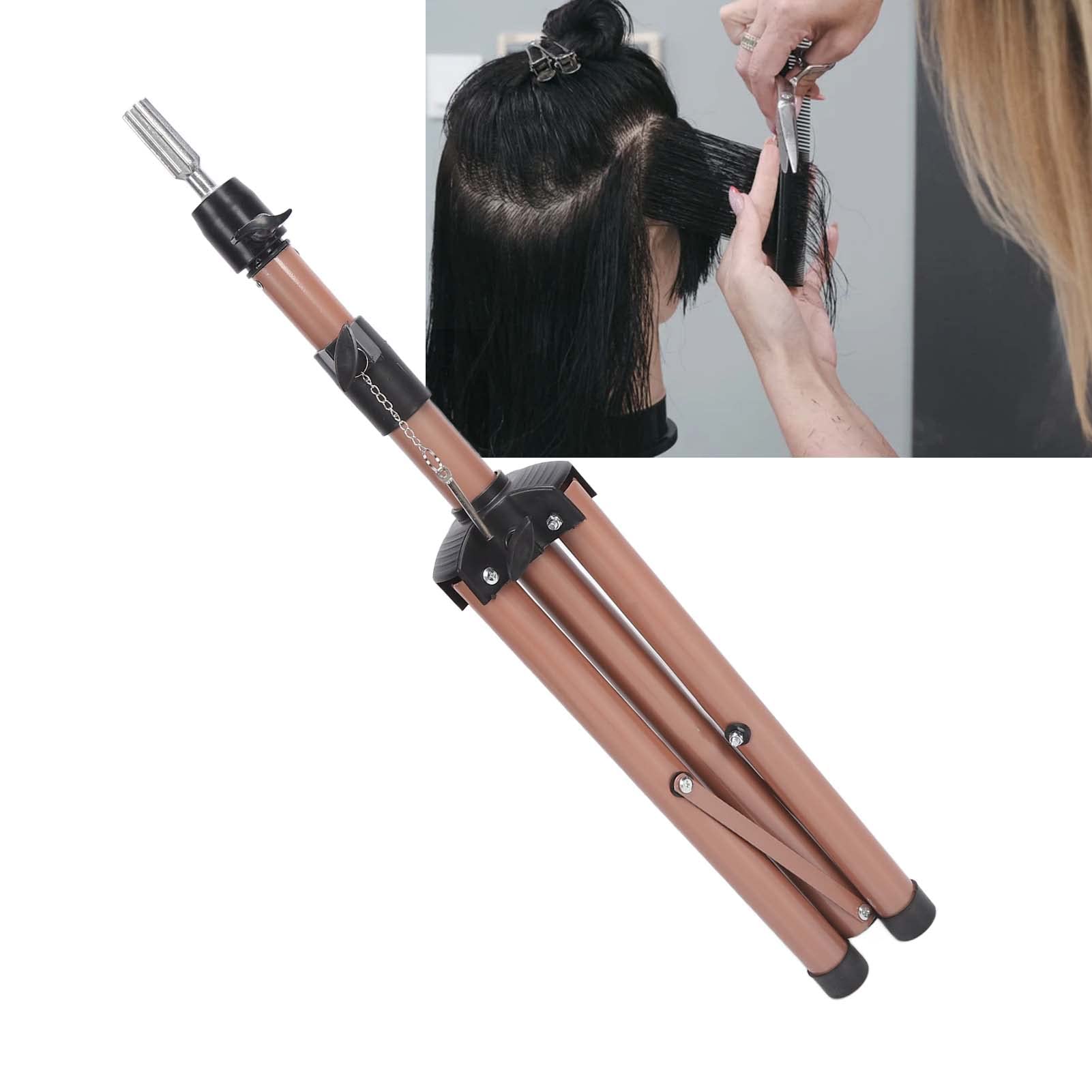 Perückenstativ, Professioneller Verstellbarer Perückenstativständer für Styling, Upgrade Faltbares Perückenständerstativ für Kosmetologie-Friseurtraining, Stabiler Mannequinkopfständer aus Aluminiumle