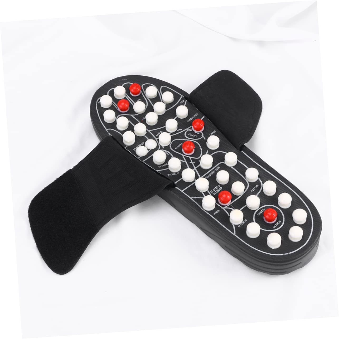 Anneome Fußgesundheits-massagehausschuhe Tai Chi Rotationsmassage Schuhe Mit Akupressurpunkten Für Männer Und Frauen Entspannende Fußreflexzonenmassage Schwarzes Punktdesign
