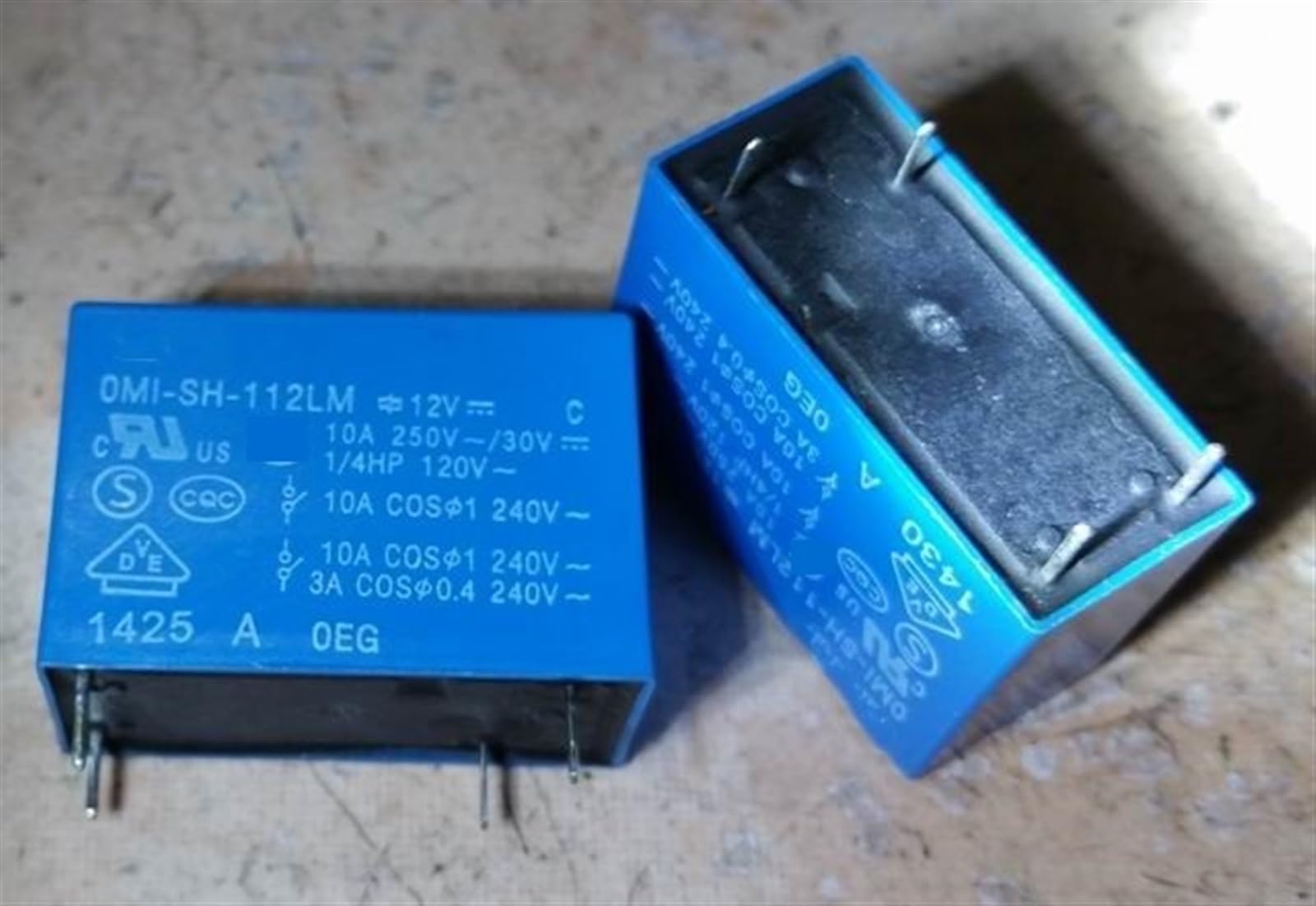 Relais OMIH-SS-112LM pour réparer carte électronique électroménager 12V 4P