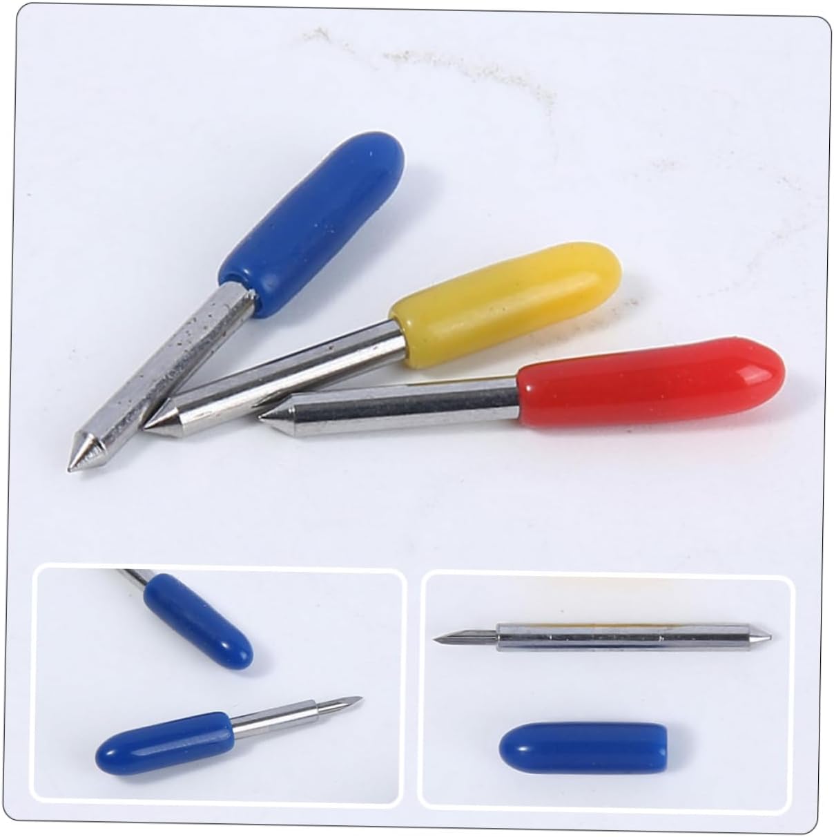 50pcs Vinyl Cutter Blades for Cutting Machines Precision Cutting Tool for Crafting Heat Transfer and Sign Making Sturdy Blades Compatible and Other Plotters