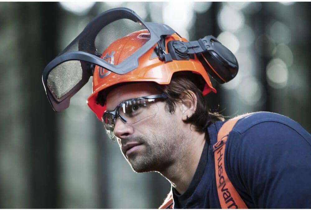 Husqvarna Technical Forest Helmet With Ratchet Suspension And Ear Protection