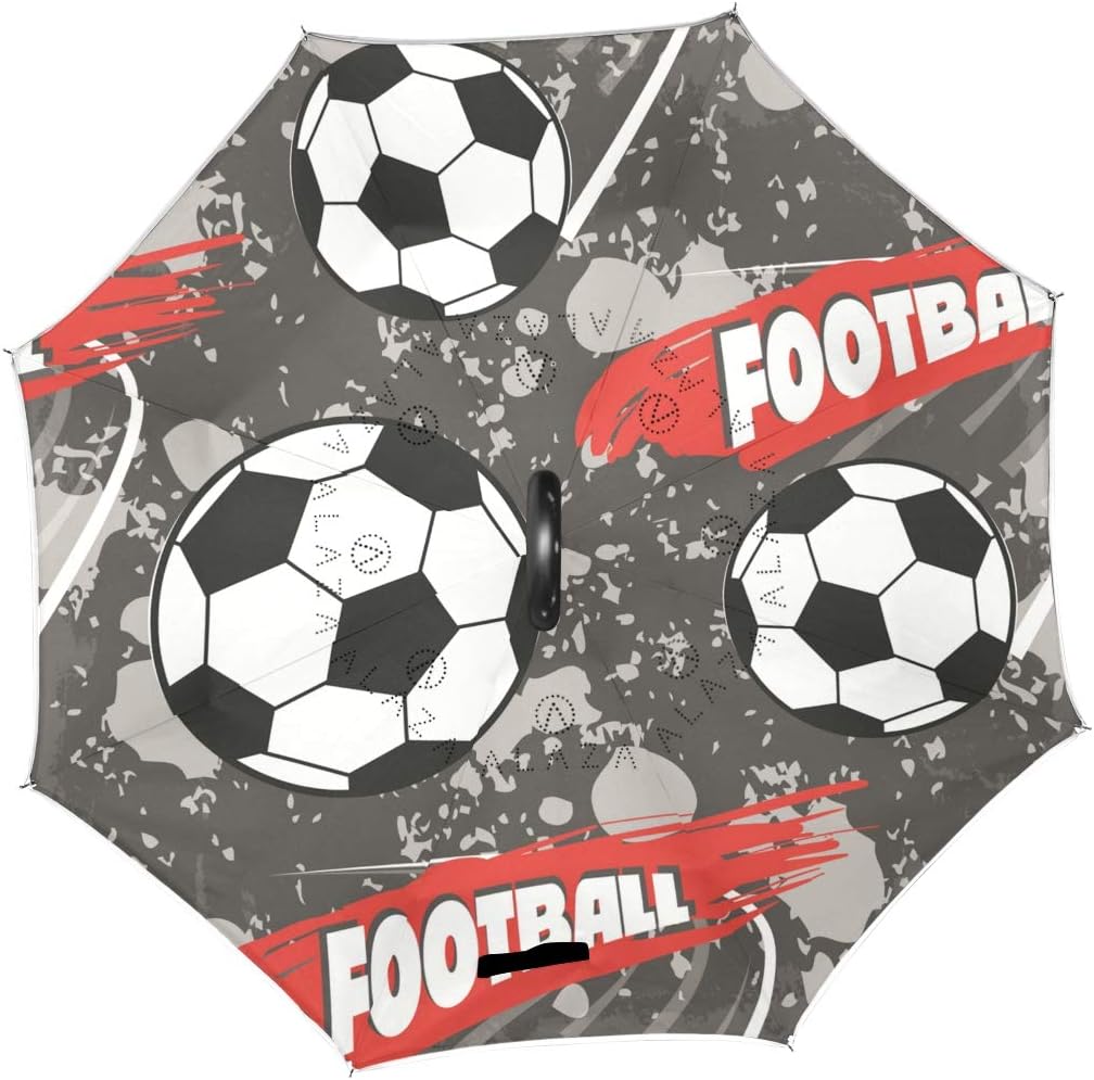 Kaaridream 逆さ傘 長傘 逆折り式傘 手離れc型手元 日傘 晴雨兼用 Uvカット レディース メンズ 車用 サッカー グレー おもしろ かわいい 可愛い 雨傘 自立傘 ゴルフ用傘 紳士傘 耐風 遮光断熱 大きめ 軽量 最大86 Offクーポン