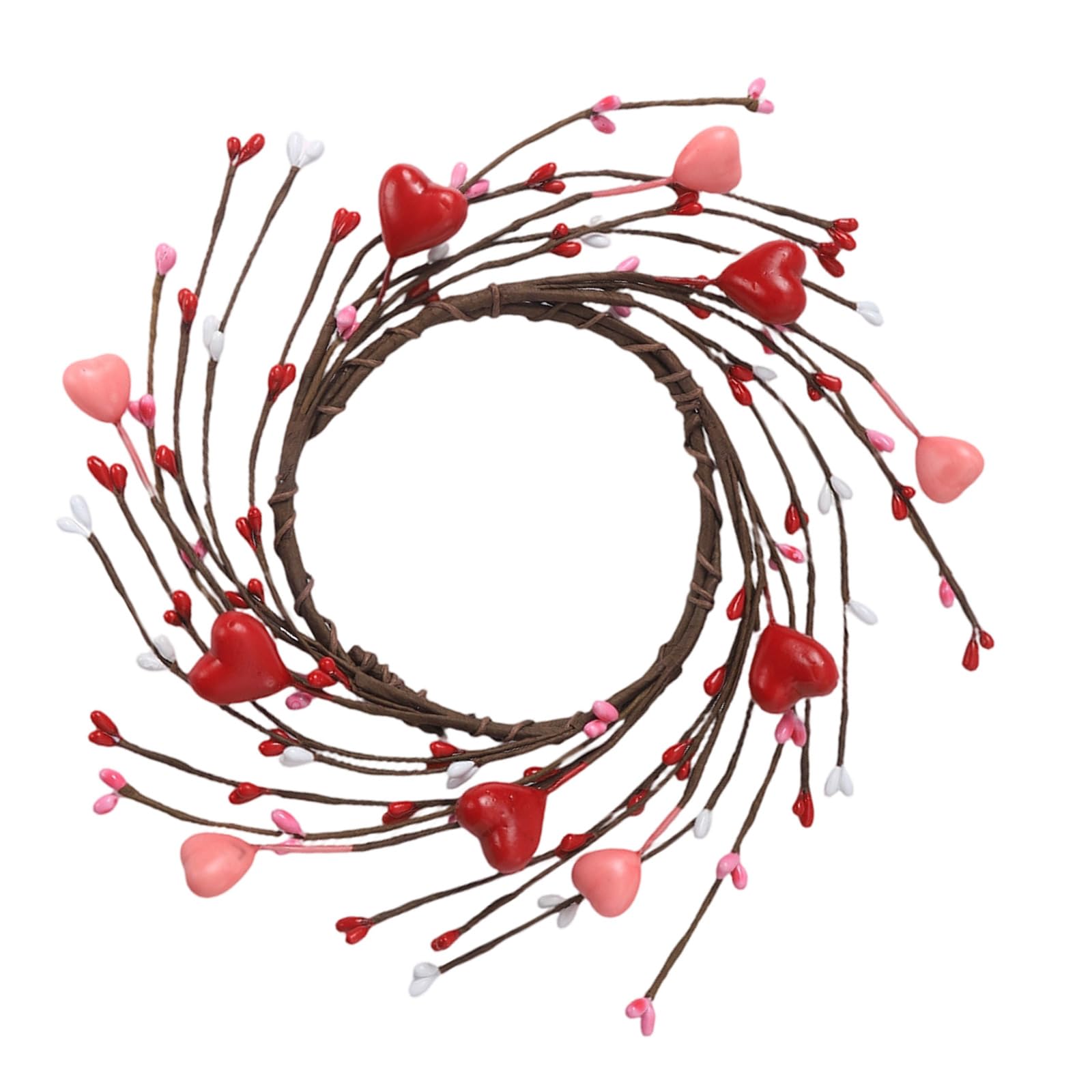 Rings Minis Wreaths Heart Berries Holders Rings for Valentine Wedding Table Centerpieces Valentine Decors Valentines Table Centerpieces