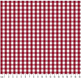 Tecido Tricoline Fio Tinto Xadrez Vermelho 1066, 50x150cm Tecidos Caldeira