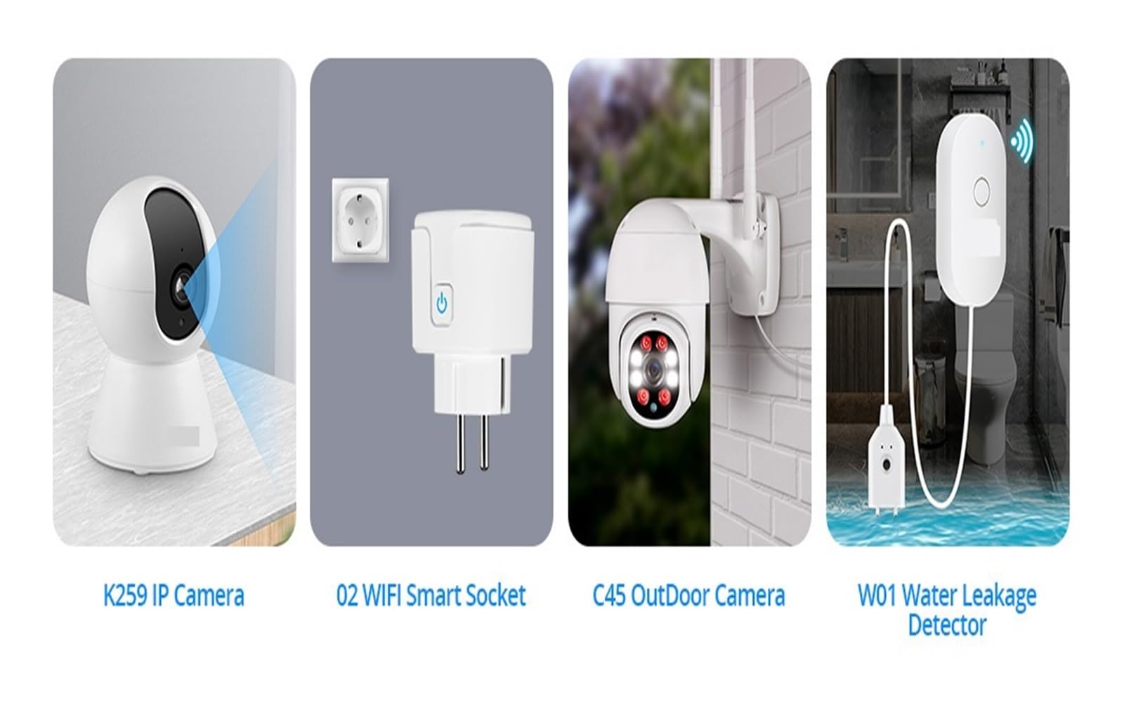 De Alarma For Seguridad Antirrobo Hogar Inteligente, 433MHz, GSM, Control Inalámbrico Por Aplicación Tuya Para casa y garaje(KIT 2)