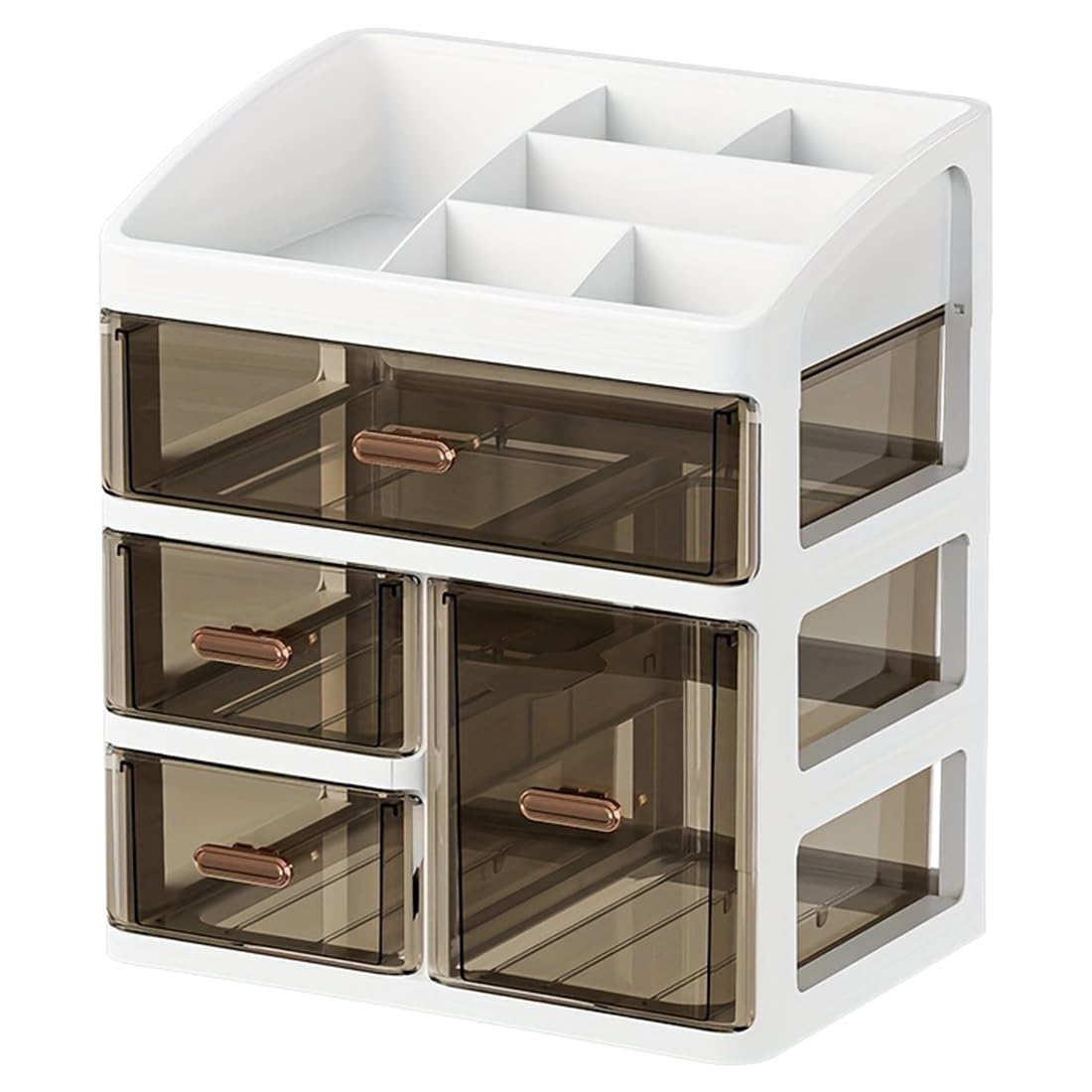 Aundhegrtt Desktop Skincare Product Display Rack Cosmetics Storage Box Large Capacity Dust-Proof Cosmetic Organizer