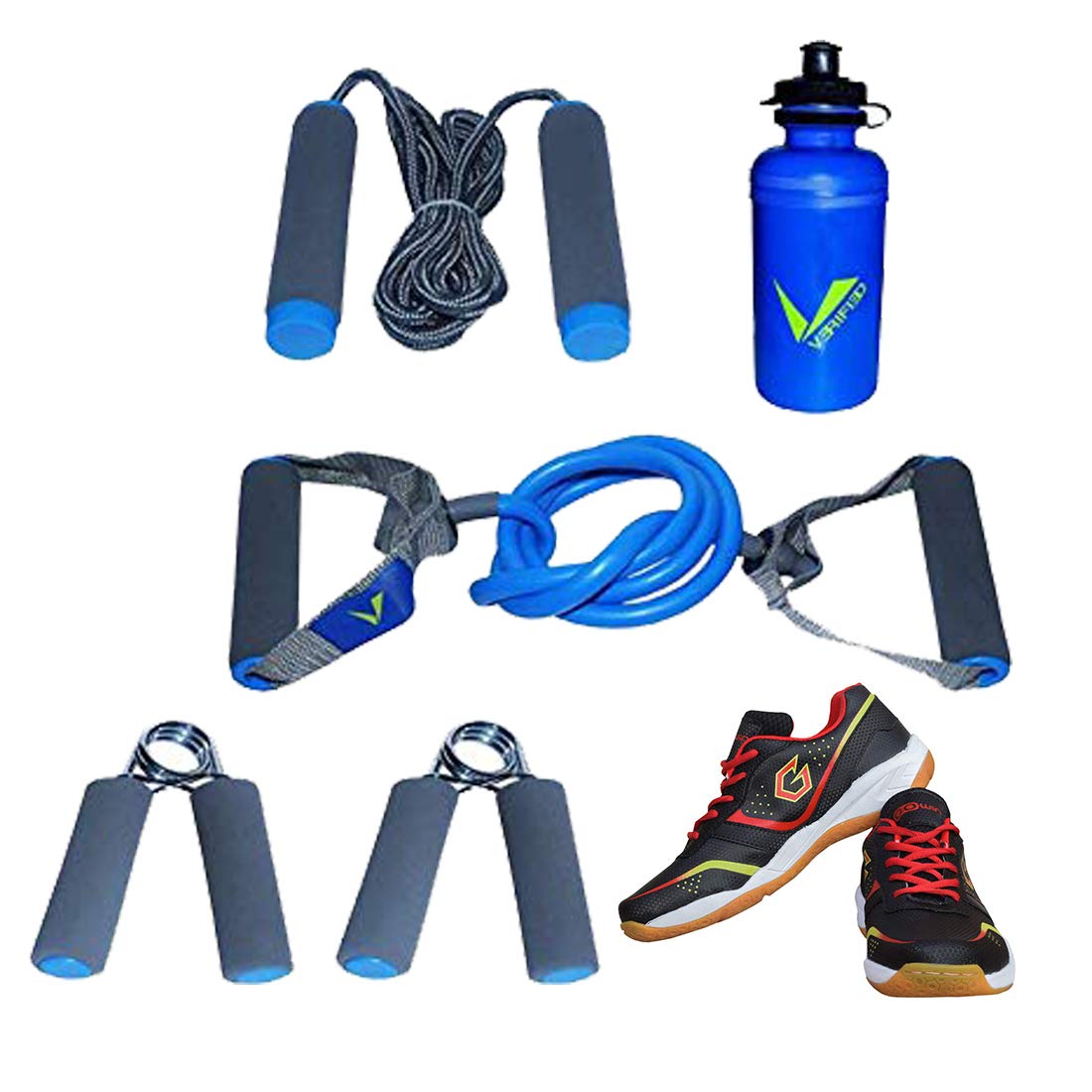 Gowin Badminton Shoe Smash Black Size-6 with Verified Training Set-image-24