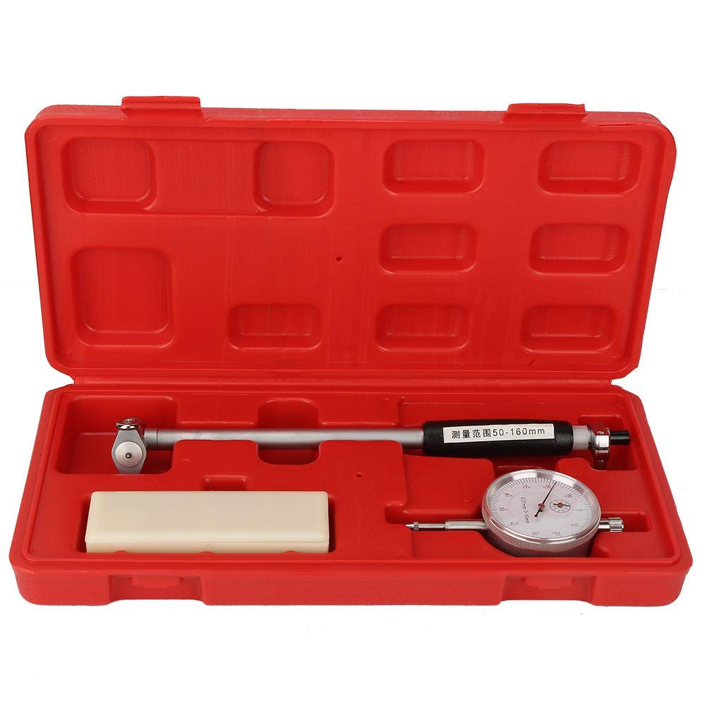Hilitand Dial Bore Gauge Set Range 50-160mm 1.96-6.3 Inch Diameter Indicator Measuring Engine Cylinder Tool Kit with Case