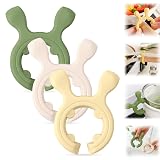 2026 New Multifunction Silicone Pot Handle Spatula Rack, 3 Pack Spatula Holder Mini Kitchen Gadgets, Non-Slip Anti Scalding Pot Clip, Drip-Free Design for Pot Pans (White  Green  Yellow)