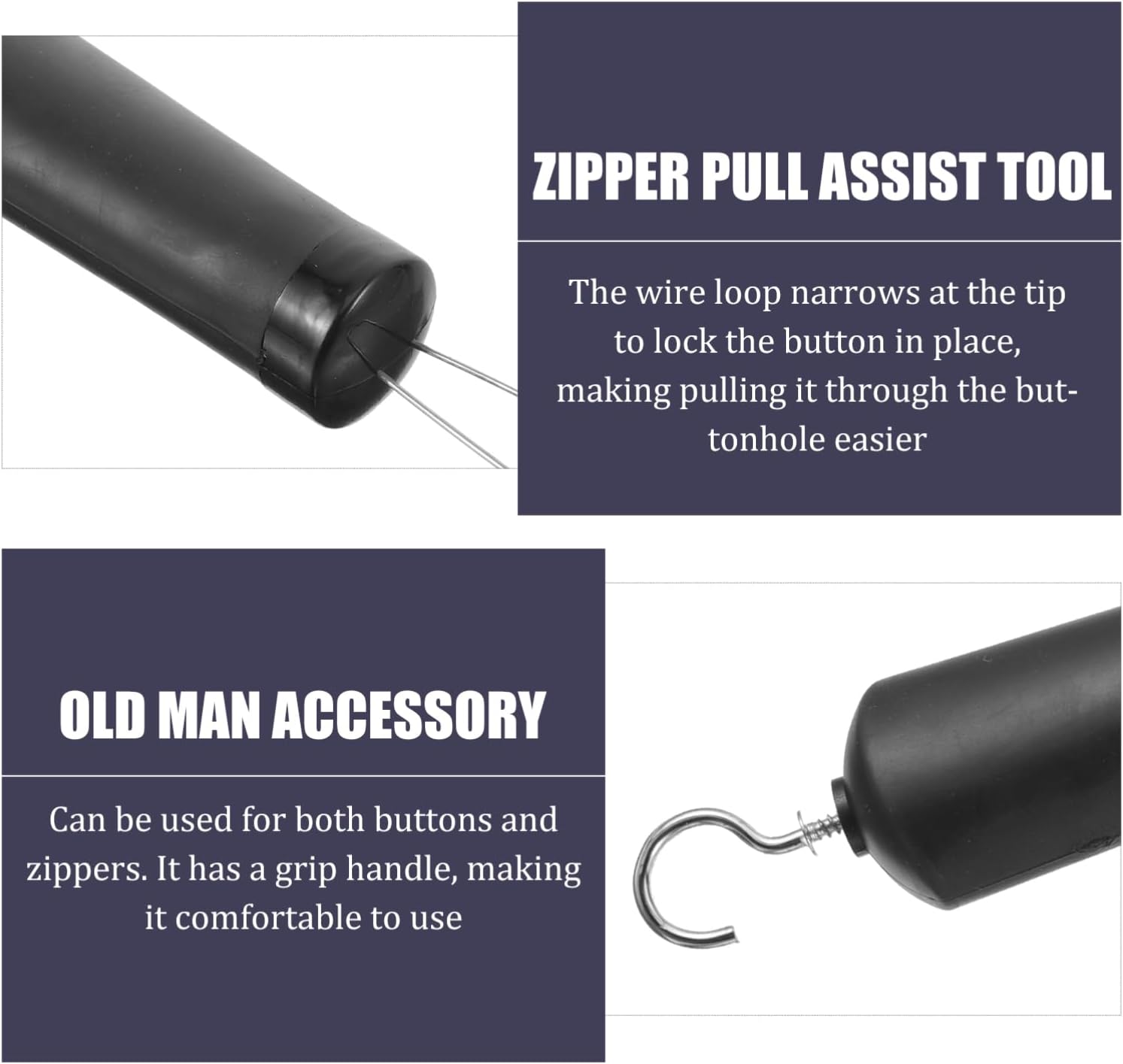 3pcs Elderly Dressing Aid Buttoning Tool for Disabled Slip-Resistant Handle