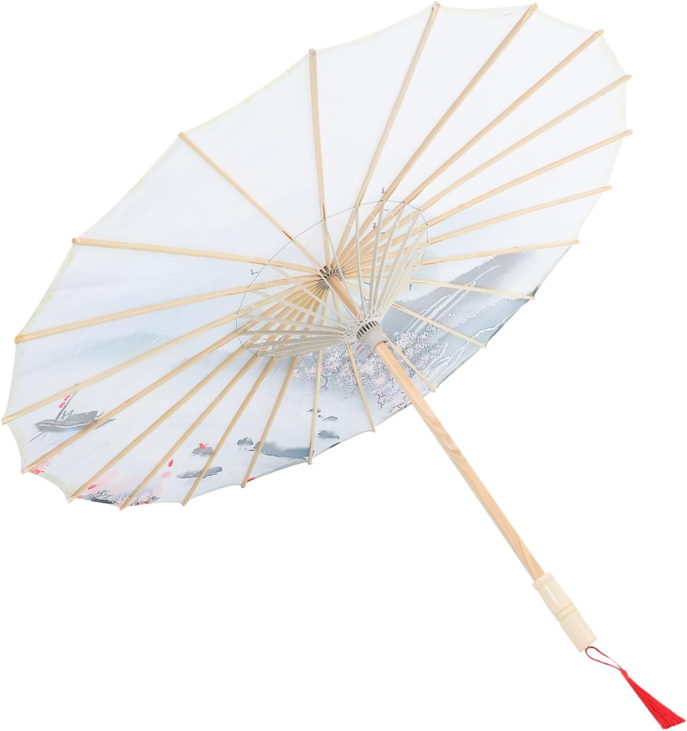 VALICLUD Chinese Style Umbrella with Oil Painting Design for Photo Props