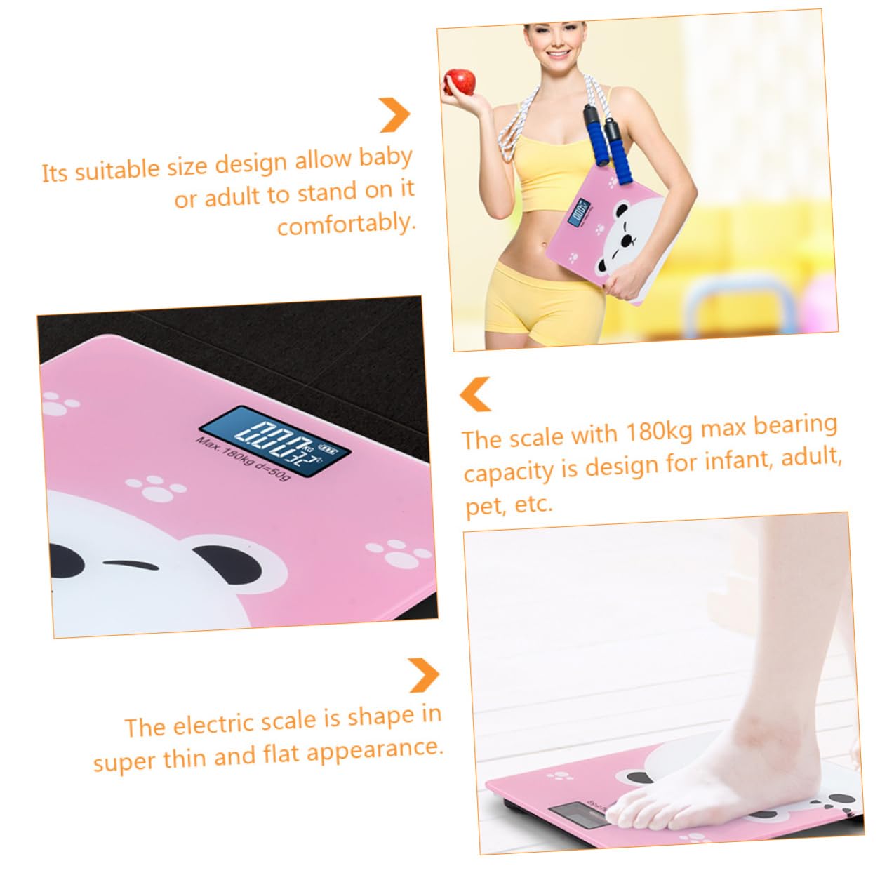 DECHOUS Electronic Scale Boy Girl Scale for Weight Weighing Machine Indoor Temperature Detector