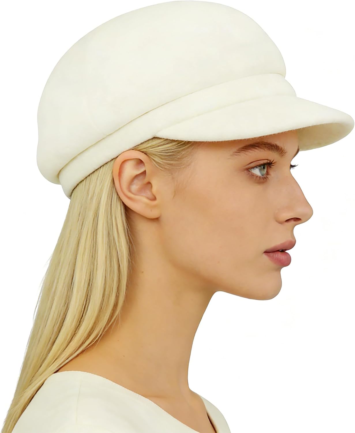 IPENNY Newsboy Wool Blend Fashion Hat for Women, Adjustable Winter Warm Spring Cabbie Classic Cap Causal Daily