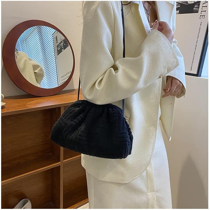 Women's Soft Cloud Bag - Fashion Dumpling One-shoulder Tote - Pleated Pouch Y2K Tote - Image 2