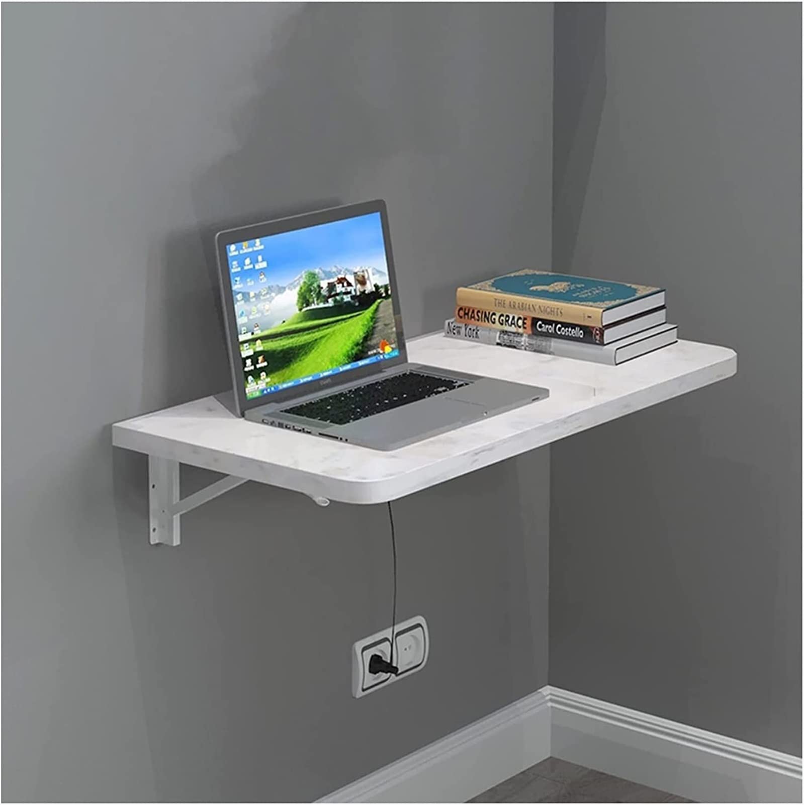 ASerZenith Wall Mounted Table Wall Mounted Fold Down Table Computer Desk Portable Waterproof Folding Table Desk For Kitchen Dining Room,B-60Cm