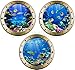 PPA DESIGN Sticker Mural Trompe l'oeil Hublot Poissons Tropicaux - Pack de 3 Hublots - Packhu003 (30x30cm)