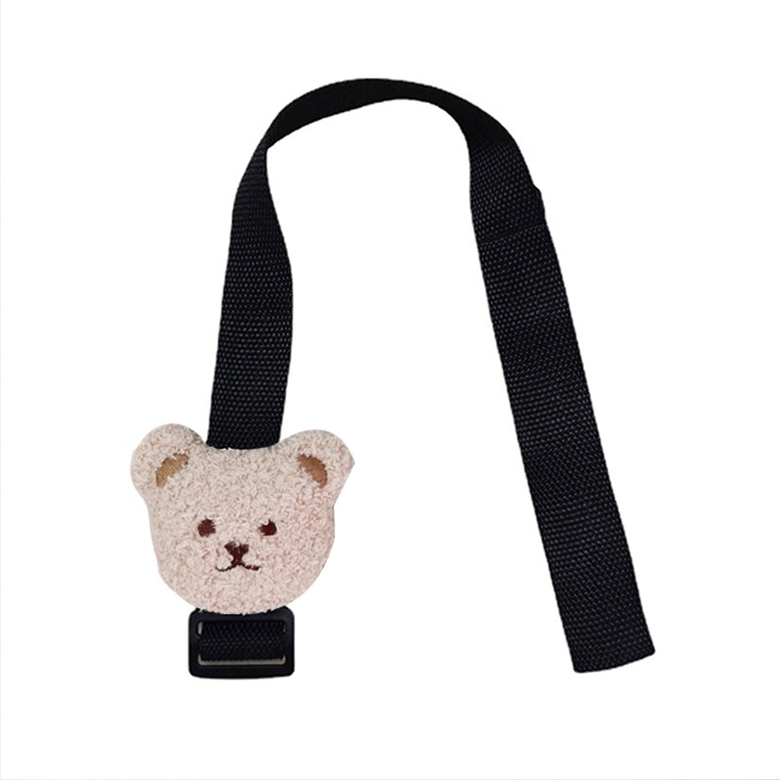 Cossika Milk Tea Bear Wrist Strap Pram Safety Wrist Strap Baby Stroller Safety Wrist Belt Hand Control Leash With Cute Bear For Head Pushchair A