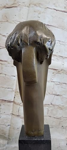 Miniatura 8 de Estatua de bronce  Cabeza de mujer 1912 letrero Amedeo Modigliani Hot Cast Figurine regalo arte finería decoración brillante de Think Bronze
