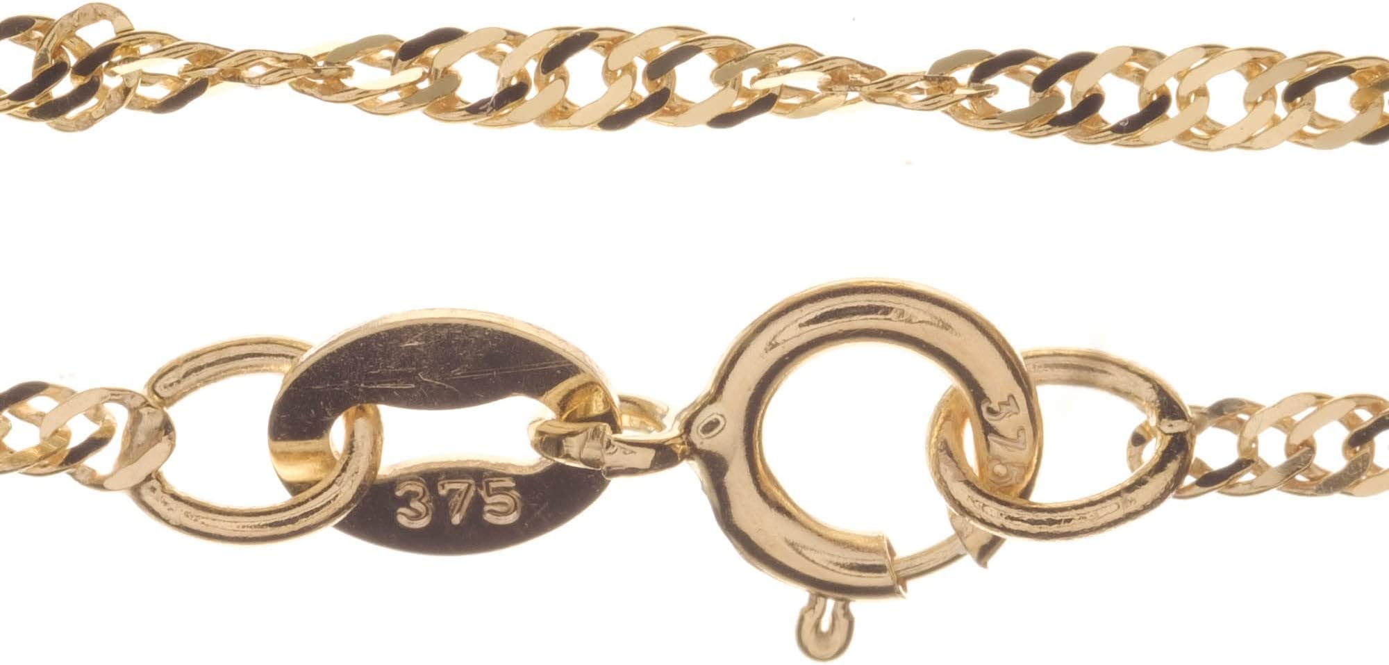 Italian 9ct SOLID Yellow Gold FINE Twisted Singapore Twist Chain 9K Necklace - 1.2mm - 22inch - 22"