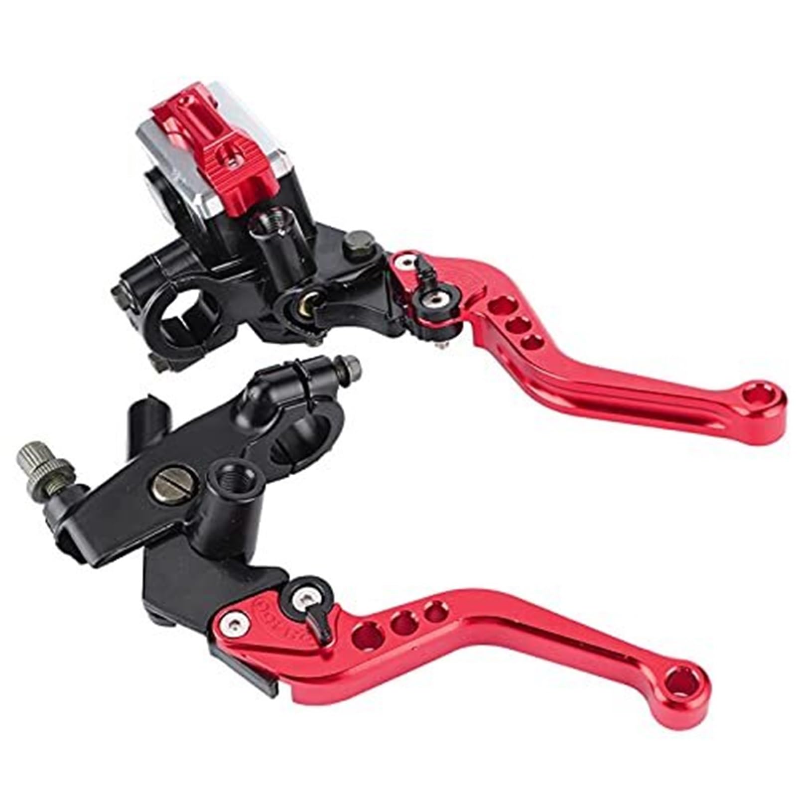 FLBZBLKASL Motorcycle Short Brake Clutch Levers Dirt Bike Brake Lever Master Cylinder Levers, 22mm Universal Motorcycle Clutch Reservoir 1 Pair
