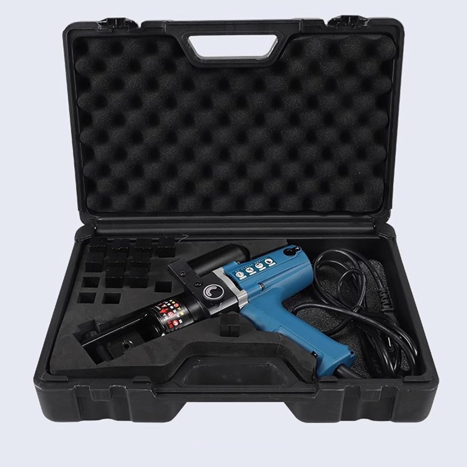 Zaciskarka hydrauliczna 120 kN, zaciskarka do końcówek kablowych z napędem elektrycznym, z formami, do zacisków miedziano-aluminiowych