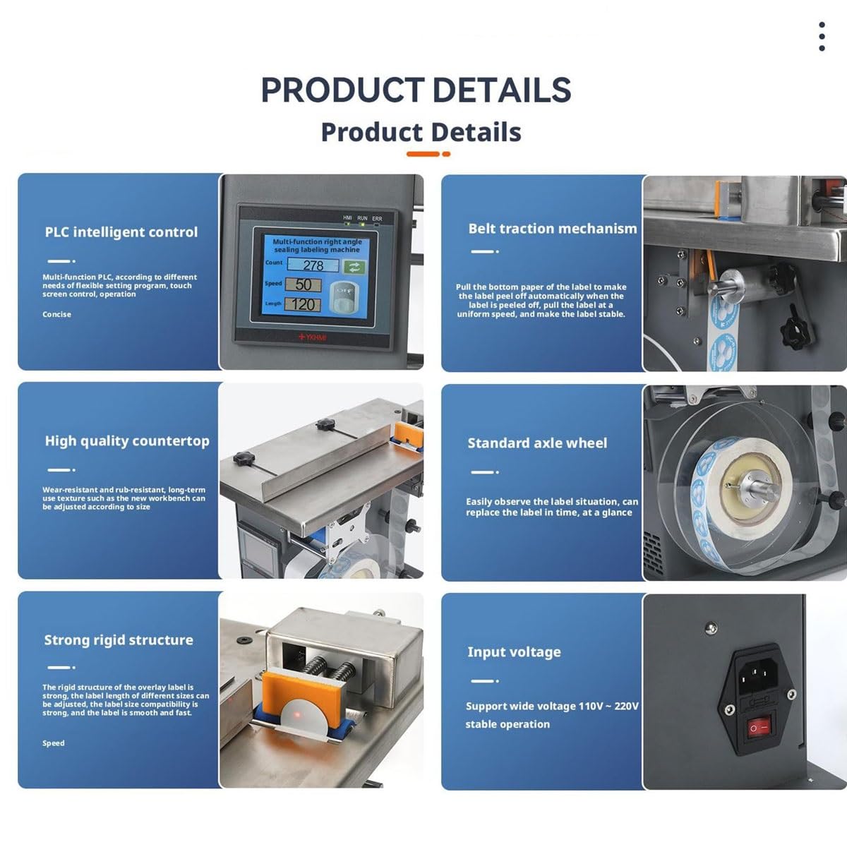 Półautomatyczna maszyna do etykietowania pod kątem prostym, regulowana półautomatyczna maszyna do etykietowania 200 W, małe maszyny do etykietowania, automatyczne centrowanie, dla produktów Φ15-30 mm