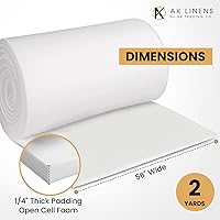 Vista 9 de AK TRADING CO. 1” Thick Open Cell Upholstery Foam Padding – 56” Wide – by The Yard – Soft, High-Quality Upholstery, Crafts & DIY Projects Foam