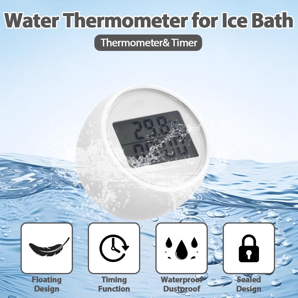 Snapklik.com : Abnaok Ice Bath Thermometer, Waterproof Water ...