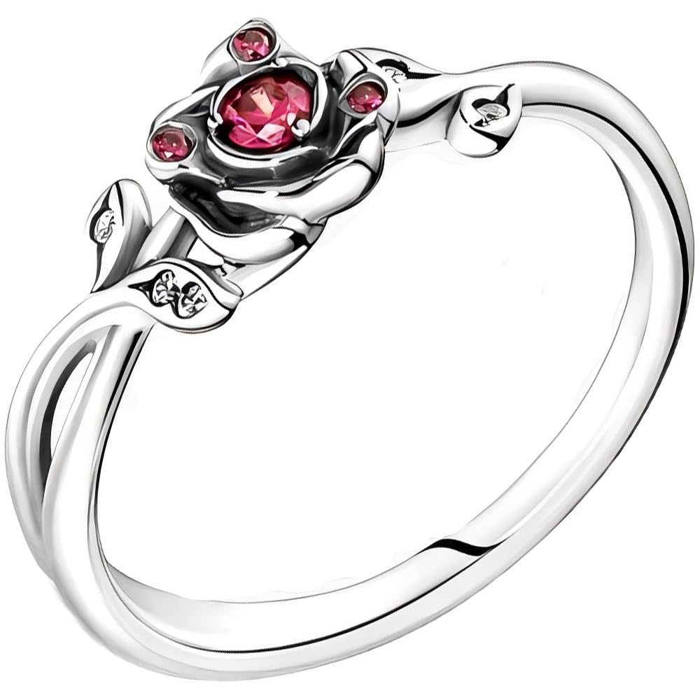 Princess Ring Fit Women Fashion Gifts 925 Sterling Silver DIY Jewelry