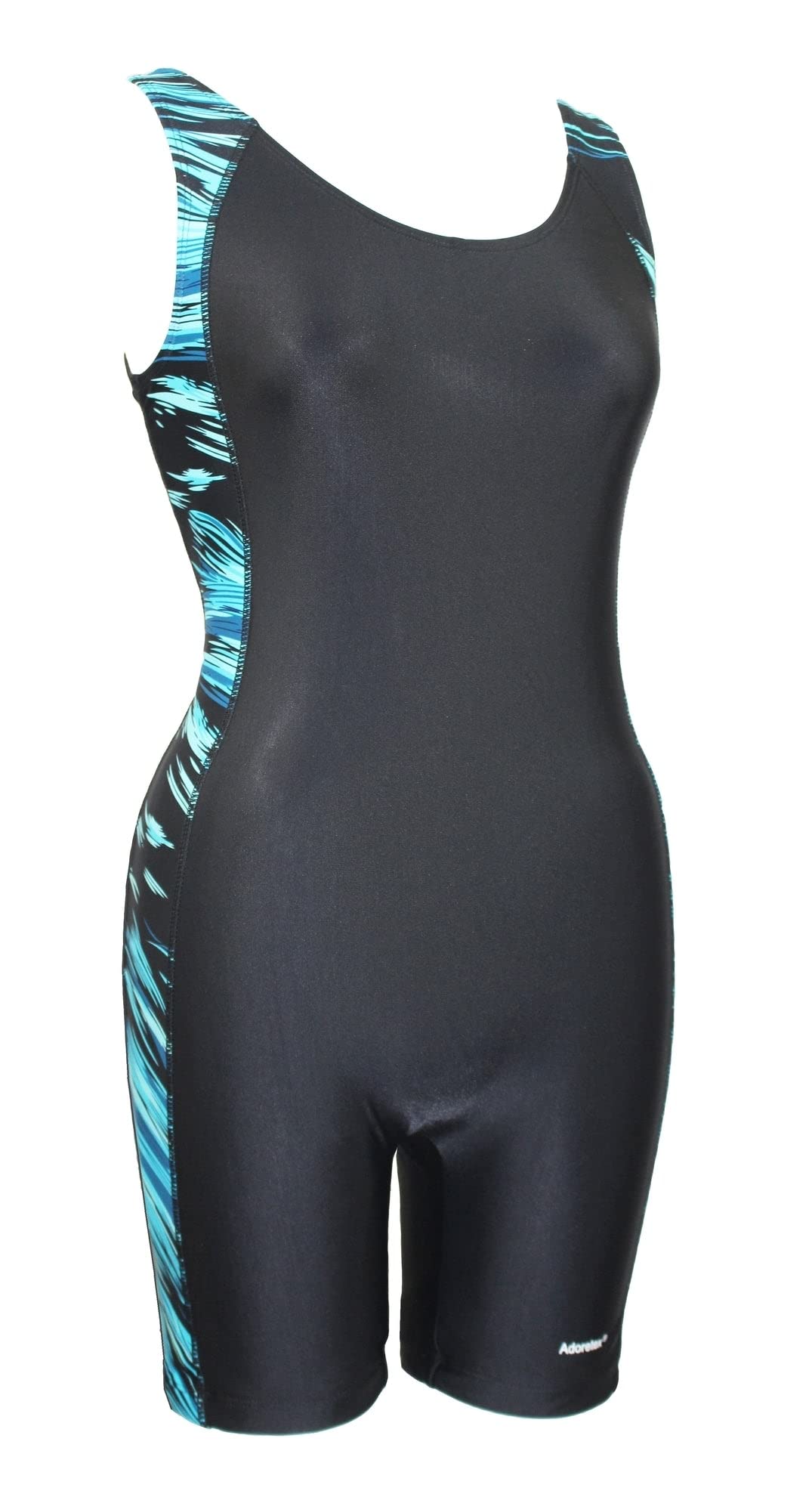 Adoretex Women's Scoop Back One Piece Water Aerobics Unitard Boyleg Swimsuit